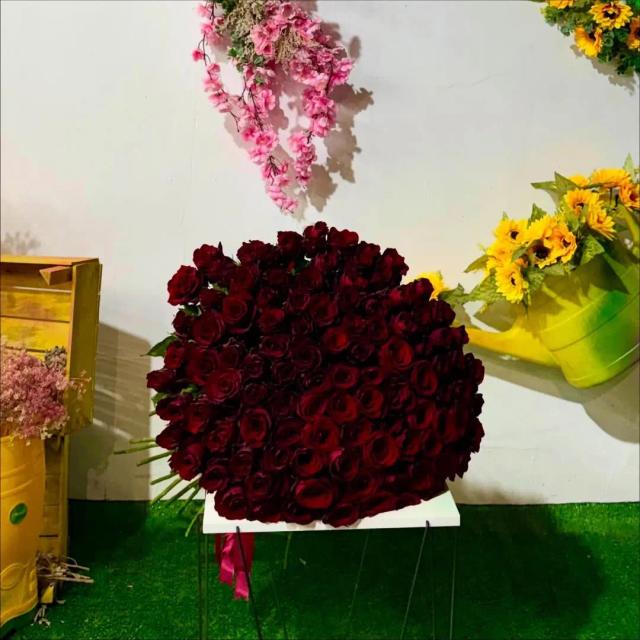 A gorgeous bouquet of Bordeaux roses | ծաղիկներ, ծաղկեպսակներ, բույսեր - առաքում Երևան A gorgeous bouquet of Bordeaux roses | ծաղիկներ, ծաղկեպսակներ, բույսեր - առաքում Երևան
